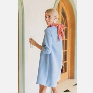 Pomander Place by Tuckernuck Blue Daphne Dress Swing Ruffle Bow sz L